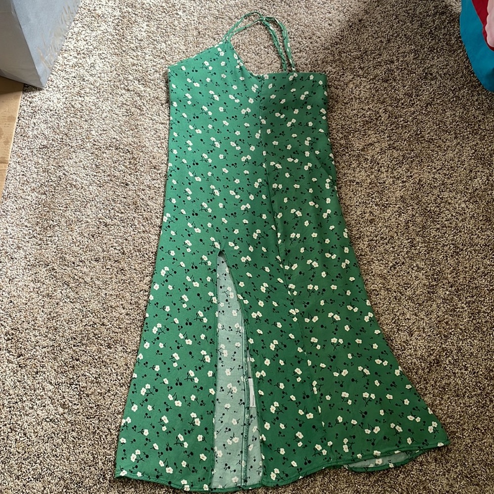 ❌Sold❌Reformation green floral midi slip dress size 6 - Picture 11 of 17